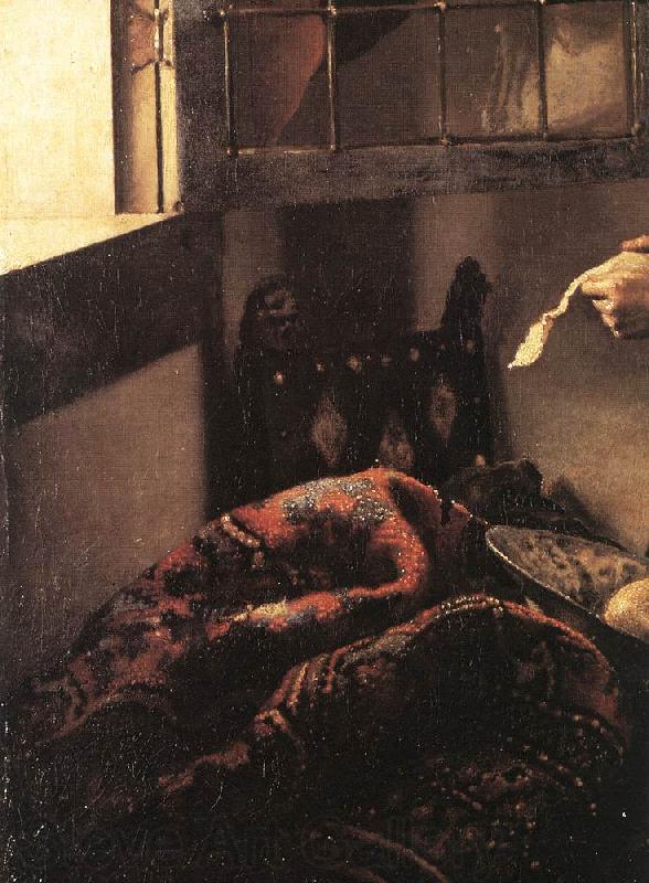 VERMEER VAN DELFT, Jan Girl Reading a Letter at an Open Window (detail) e Spain oil painting art